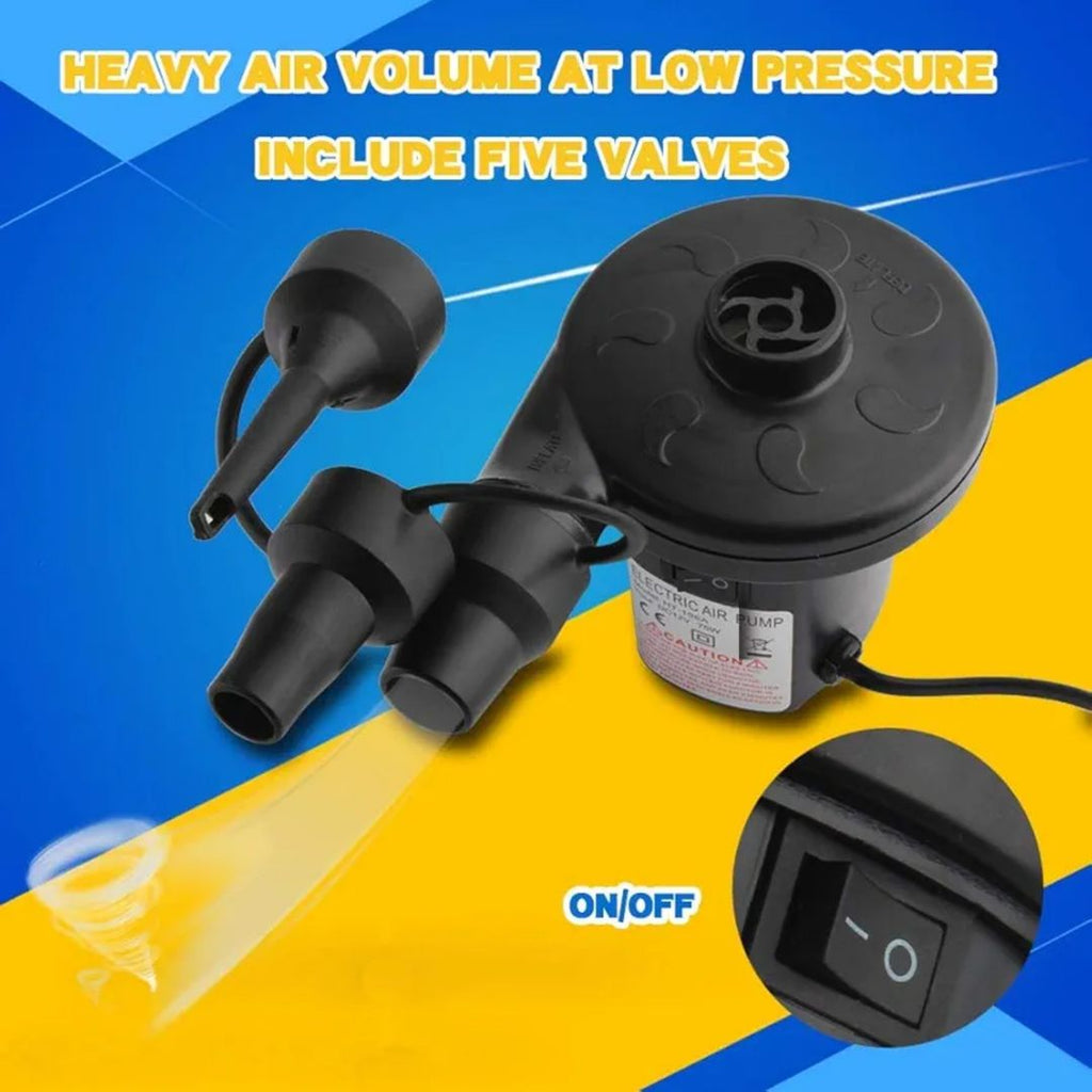 Multipurpose Electric Air Pump – 150W, 220V-240V, 3 Nozzles, Lightweight & Portable – Model JY-019