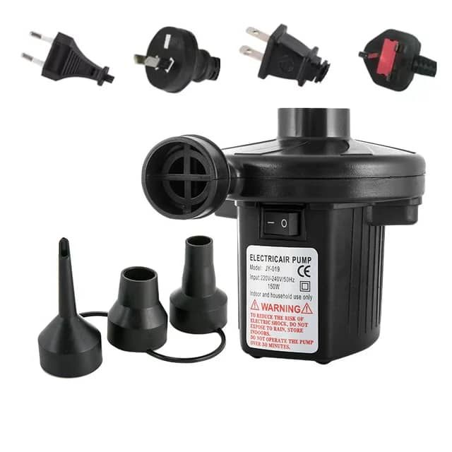 Multipurpose Electric Air Pump – 150W, 220V-240V, 3 Nozzles, Lightweight & Portable – Model JY-019