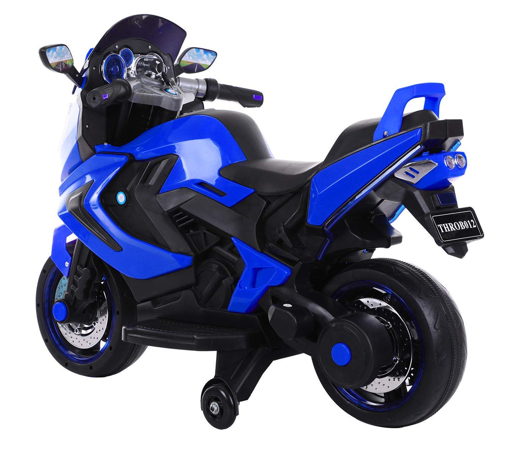 Electric Motorcycle for Kids | 12V Dual Drive Ride-On Toy with LED Lights & Music | Ages 2-8 Years, 60kg Max Load