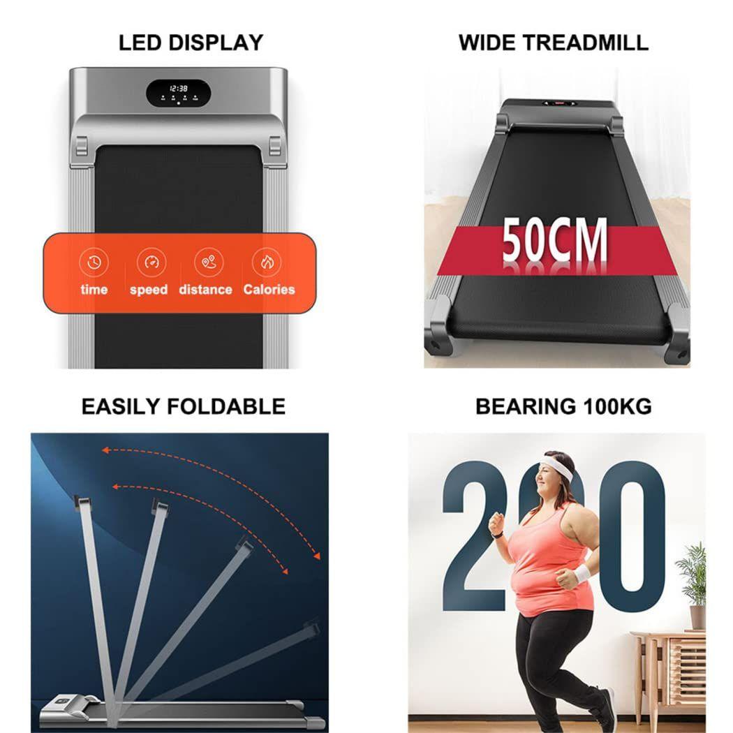 Electric Folding Treadmill – Home Treadmill with LCD Display, Remote Control, Adjustable Speed, and Exercise Bike Function - LIFE STORES UGANDA