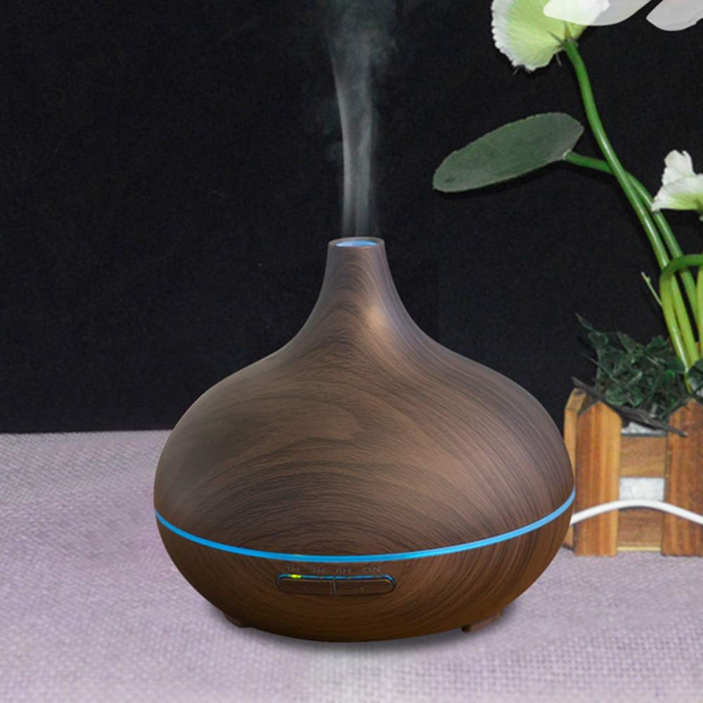 550ml Essential Oil Diffuser with 7-Color Lights | Auto Shut-Off & 4 Timers