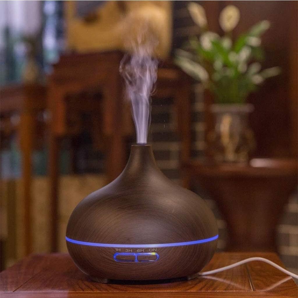 550ml Essential Oil Diffuser with 7-Color Lights | Auto Shut-Off & 4 Timers
