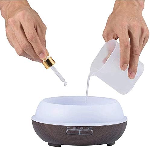 550ml Essential Oil Diffuser with 7-Color Lights | Auto Shut-Off & 4 Timers