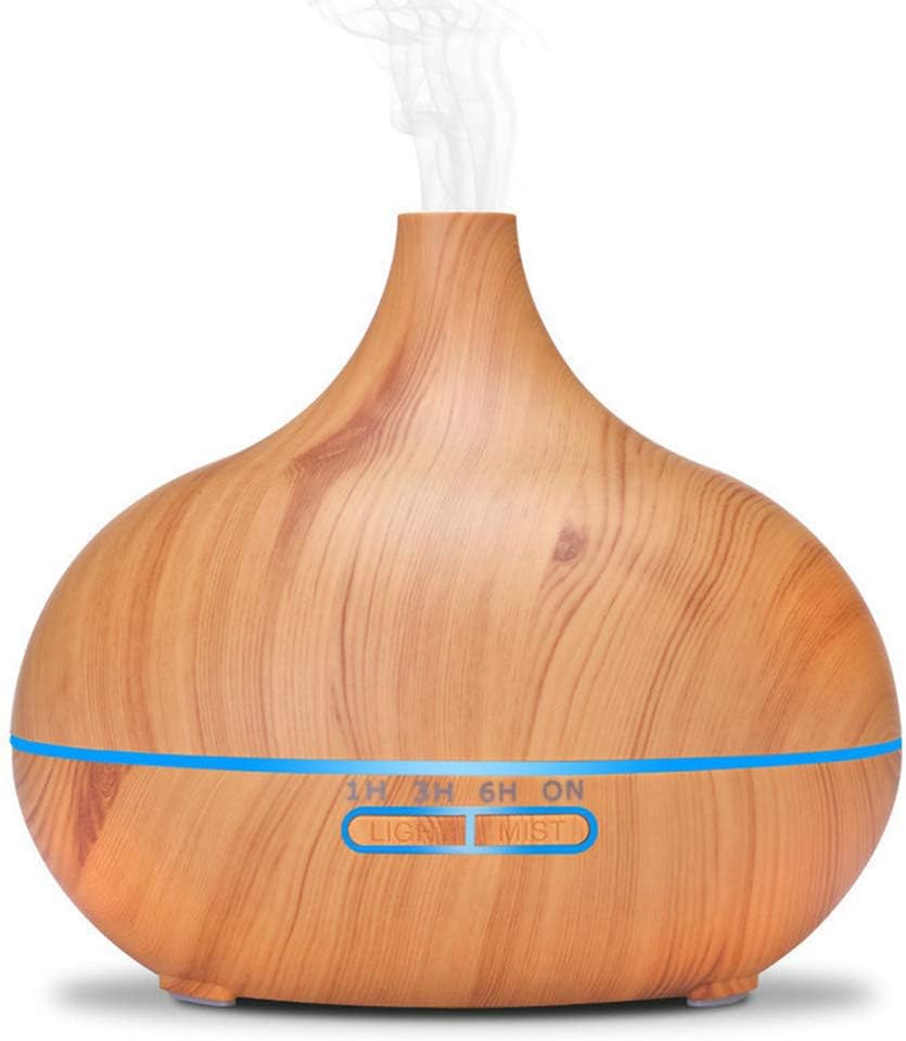 550ml Essential Oil Diffuser with 7-Color Lights | Auto Shut-Off & 4 Timers