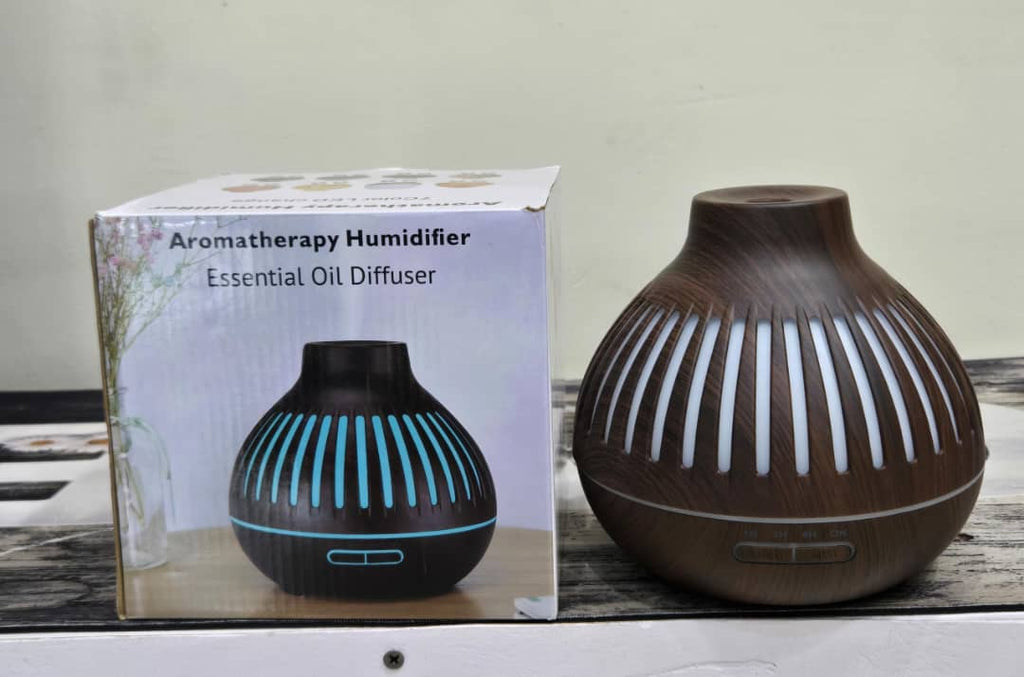 550ml Ultrasonic Essential Oil Diffuser with Remote Control | 7-Color LED Humidifier