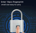 Biometric Fingerprint Padlock – Keyless Smart Lock with 20 Fingerprint Memory & USB Recharge