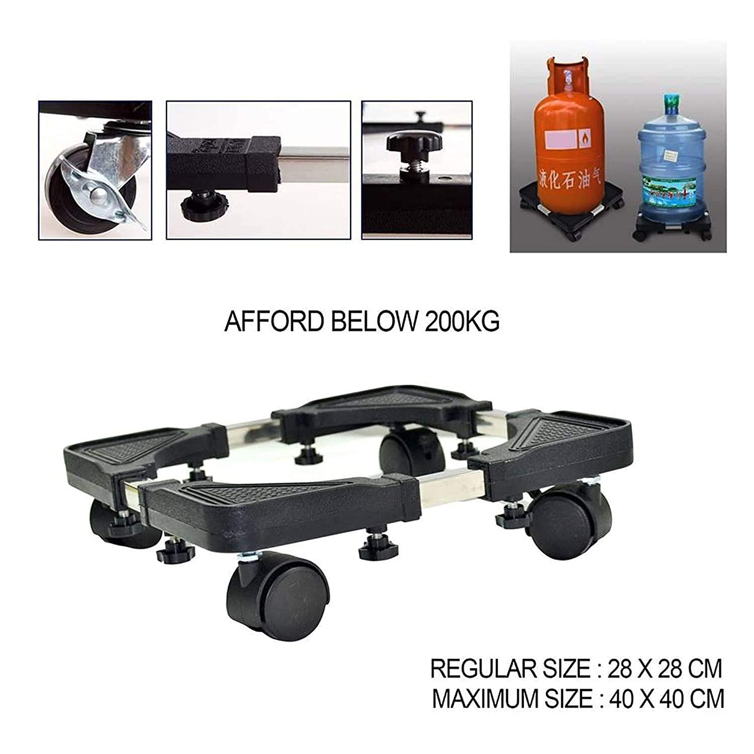 Multifunctional Movable Base Stand for Washing Machines & Refrigerators