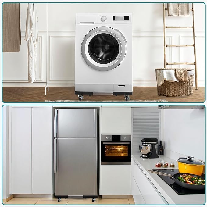 Multifunctional Movable Base Stand for Washing Machines & Refrigerators