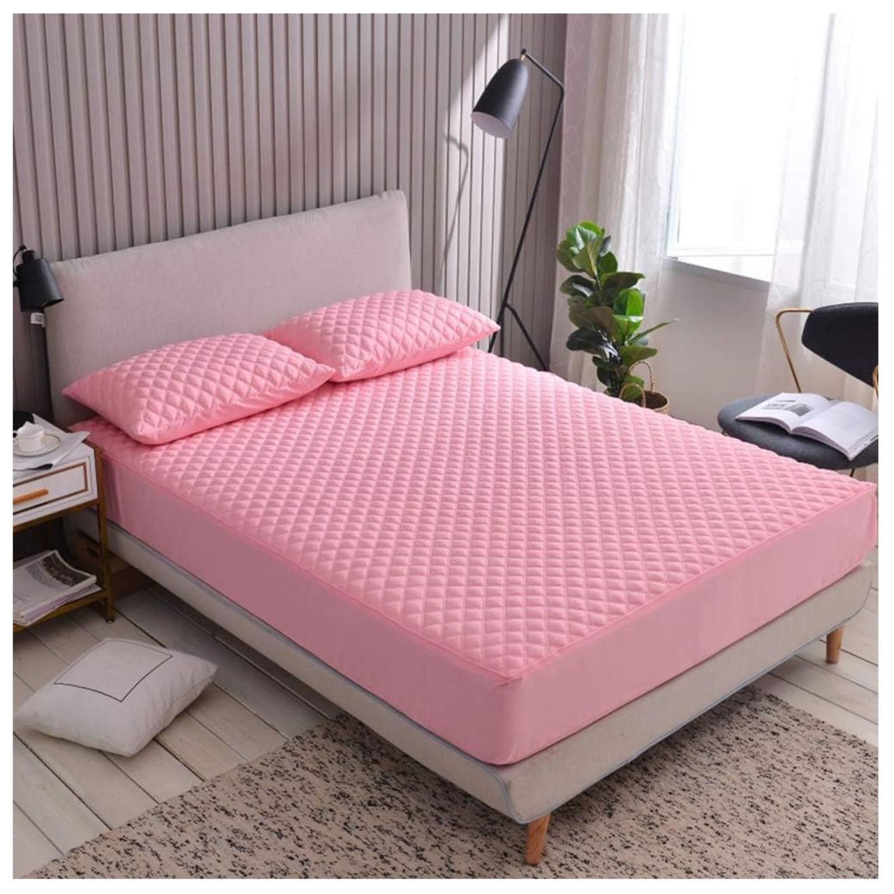 Quilted Mattress Protector - Waterproof Fitted Bed Cover for Stain & Spill Protection