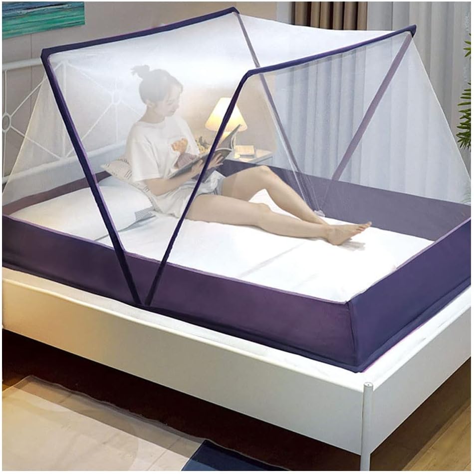 Portable Folding Mosquito Net Tent - Pop-Up Bottomless Bed Canopy for Camping & Travel, 160 x 190 x 80cm
