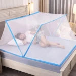 Portable Folding Mosquito Net Tent for Bed - Bottomless Freestanding Camping & Travel Bug Net for Adults, 160 x 190 x 80cm
