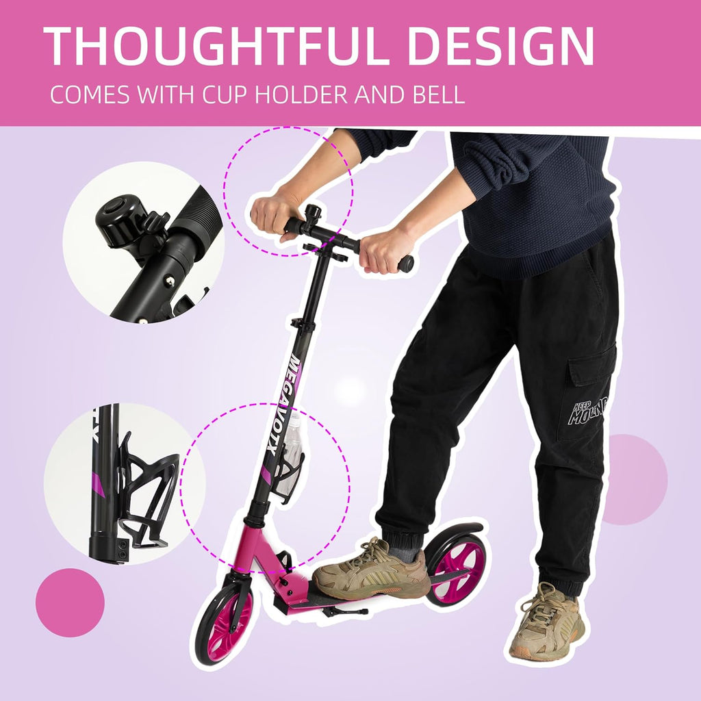 Foldable Kids Scooter 2-Wheels | Adjustable Height & Handbrake | Durable Aluminum Scooter for Children Aged 6-13 Years