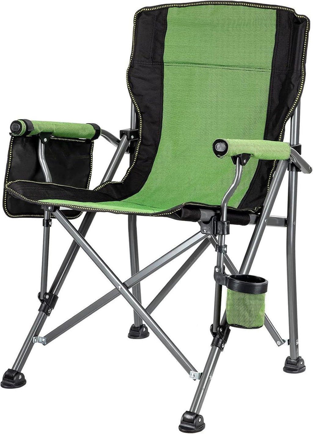 Folding Camping Chair – Extra-Wide Lightweight Outdoor Chair with Armrests and Cup Holder (120kg Capacity) - LIFE STORES UGANDA