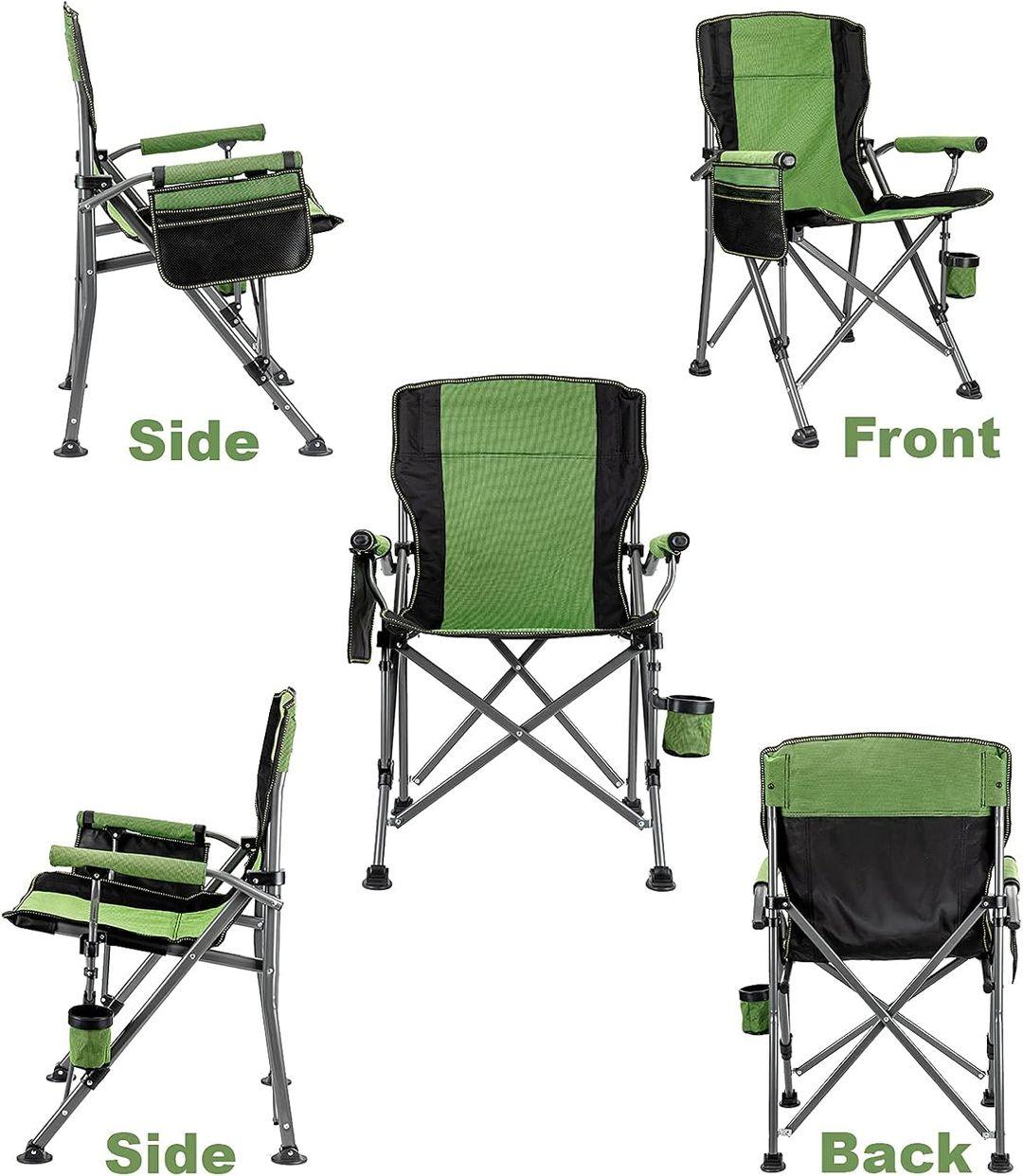 Folding Camping Chair – Extra-Wide Lightweight Outdoor Chair with Armrests and Cup Holder (120kg Capacity) - LIFE STORES UGANDA