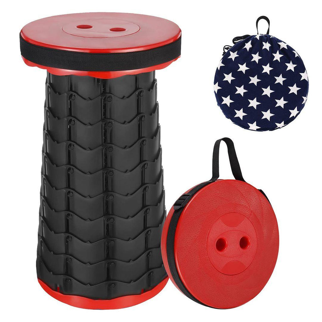Folding Collapsible Camping Stool – Adjustable Height, 400LB Load Capacity, Portable and Durable - LIFE STORES UGANDA