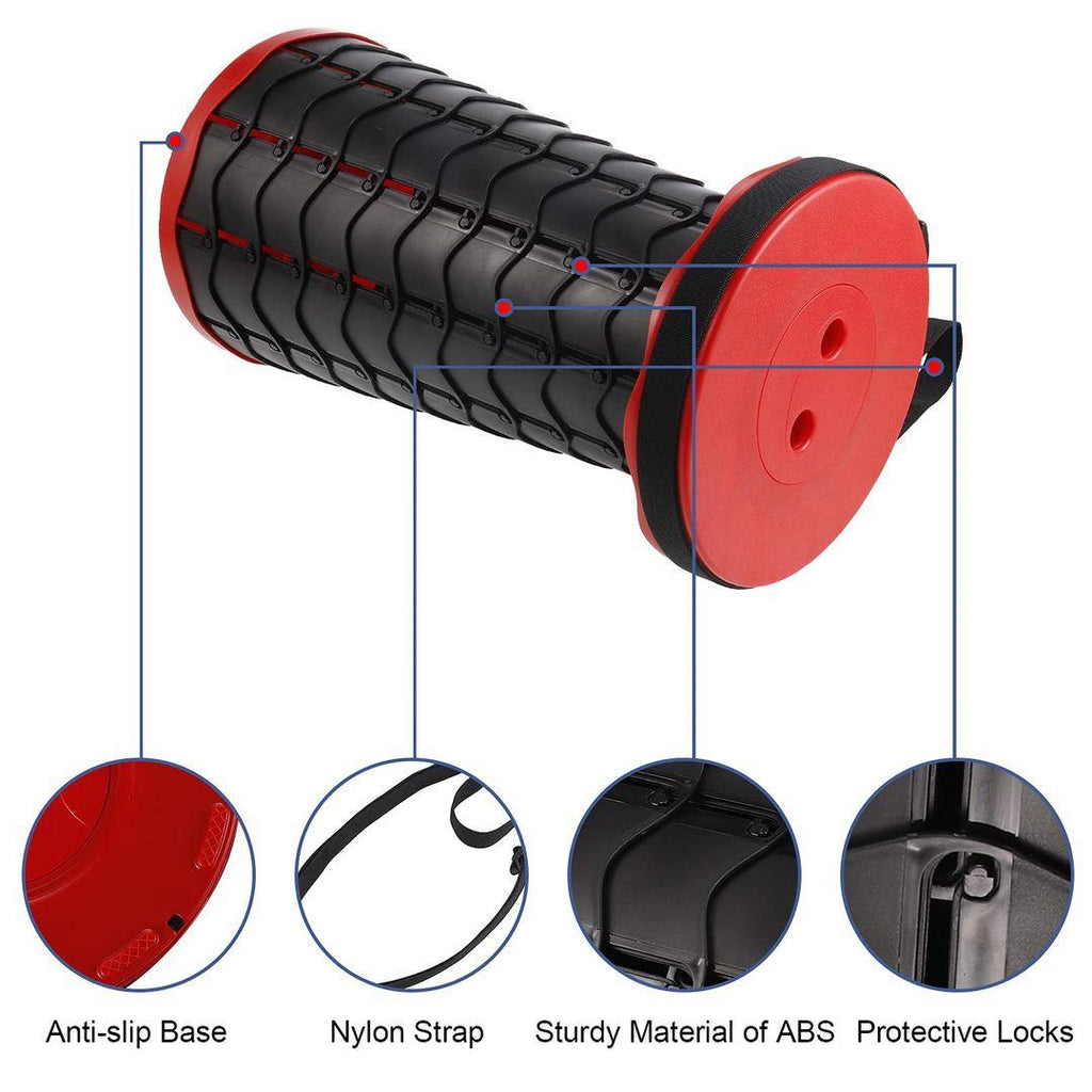 Folding Collapsible Camping Stool – Adjustable Height, 400LB Load Capacity, Portable and Durable - LIFE STORES UGANDA