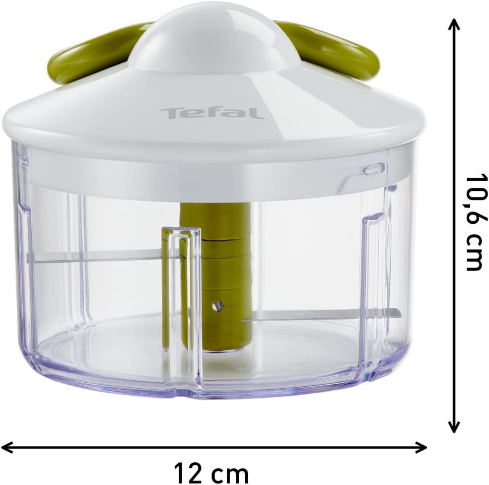 Tefal K1330404 Manual Food Chopper – 500ml with Stainless Steel Blades, 5-Second Chop