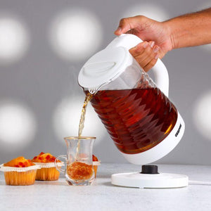 Geepas 1.7L Electric Glass Kettle GK9902N | 360° Rotation, Light Indicator & Auto Shut-Off
