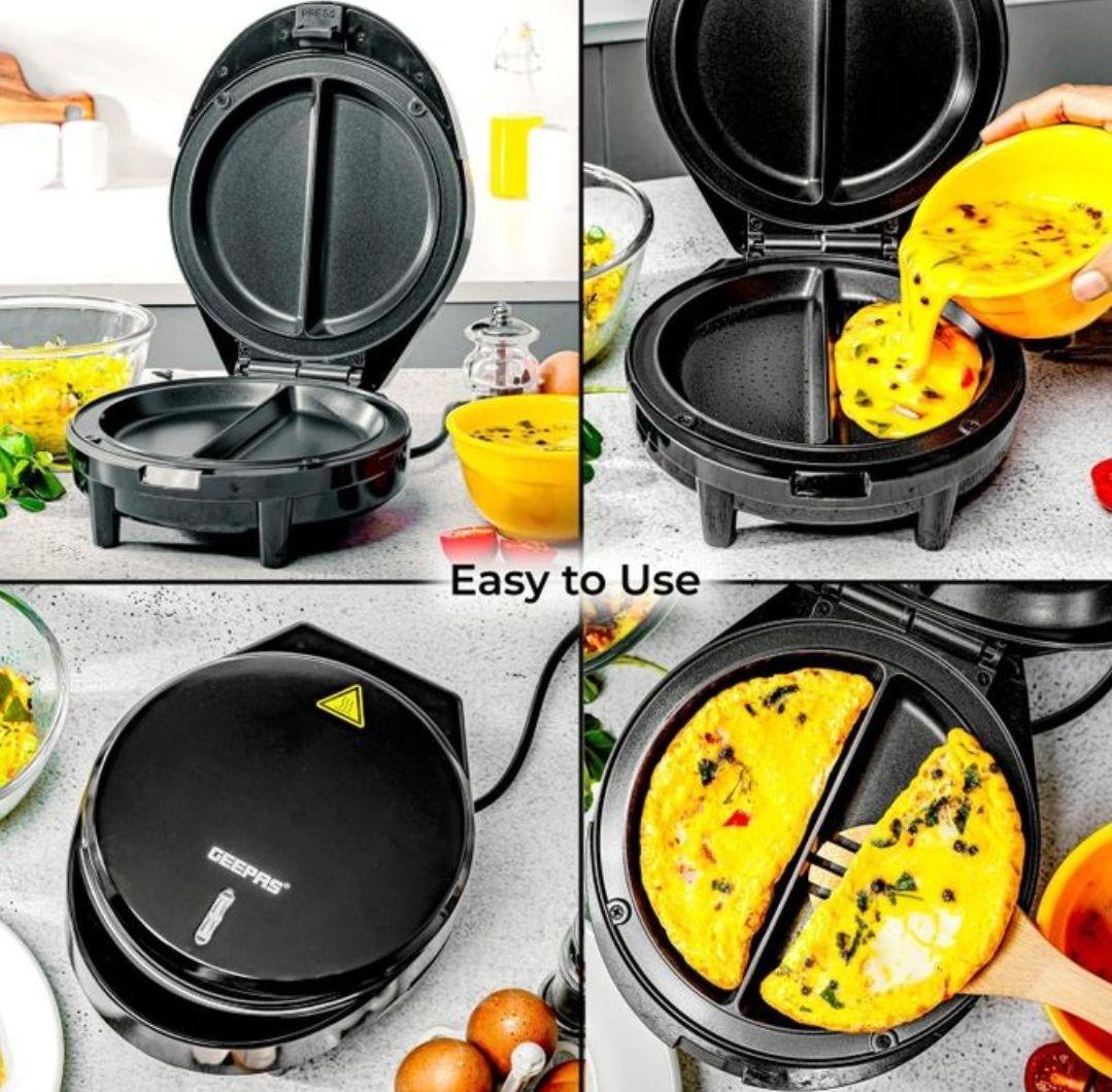 Geepas 1000W Omelette Maker GOM36535 – The Ultimate Egg Cooker - LIFE STORES UGANDA