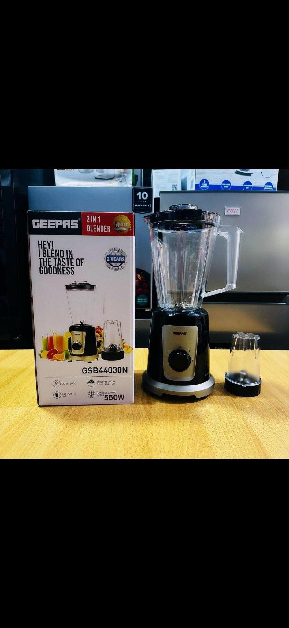 Geepas 2-in-1 Multifunctional Blender (Model GSB44030N) – 550W - LIFE STORES UGANDA