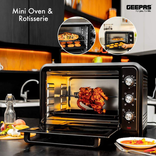 Geepas 42L Electric Oven with Rotisserie (GO4450) | 2000W Power, Multi-Function Cooking & Adjustable Temperature - LIFE STORES UGANDA