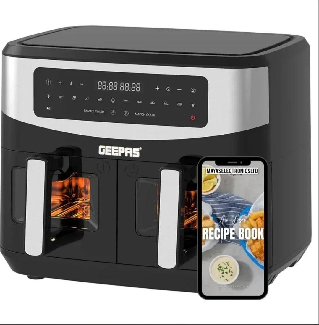 Geepas 9L Dual Basket Digital Air Fryer – Healthier, Faster Cooking - LIFE STORES UGANDA