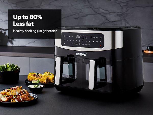 Geepas 9L Dual Basket Digital Air Fryer – Healthier, Faster Cooking - LIFE STORES UGANDA