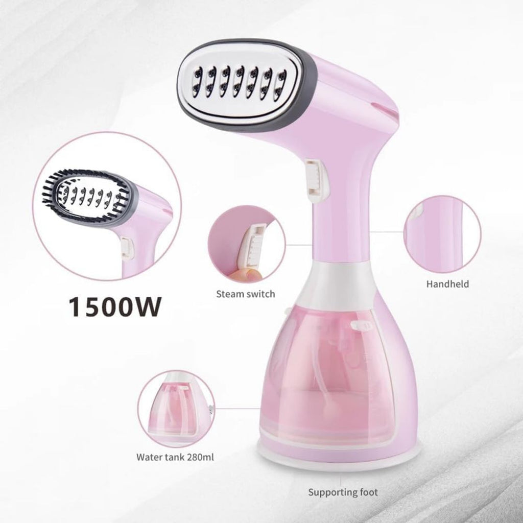 Handheld Garment Steamer – 1500W Fast Heat, Portable Steam Iron, Quick Wrinkle Removal