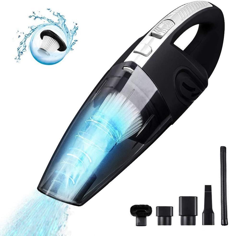 Handheld Car Vacuum Cleaner – Wireless, 120W, 3200kpa Suction, Wet/Dry, USB Charging, 2200mAh Battery