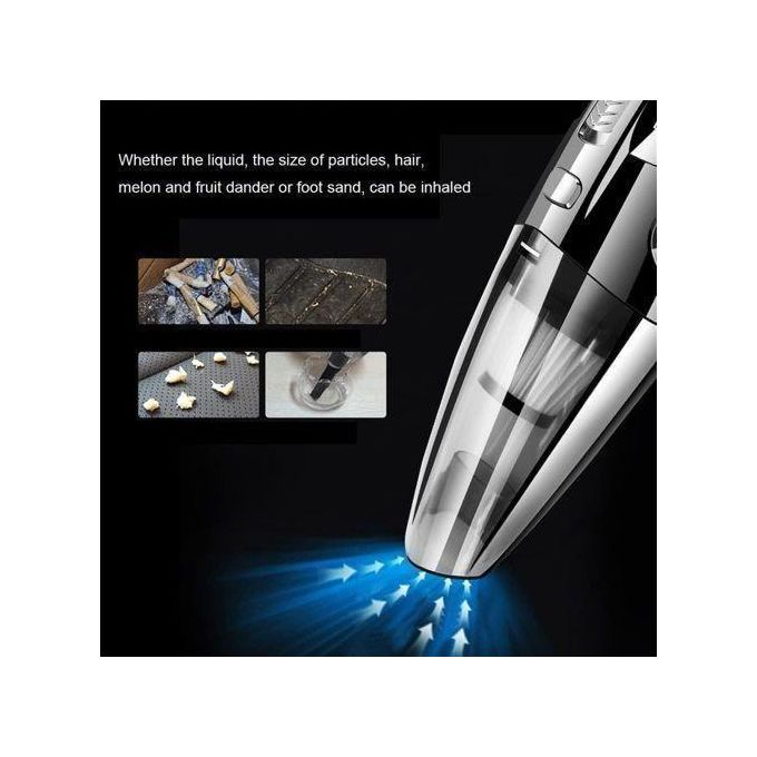 Handheld Car Vacuum Cleaner – Wireless, 120W, 3200kpa Suction, Wet/Dry, USB Charging, 2200mAh Battery