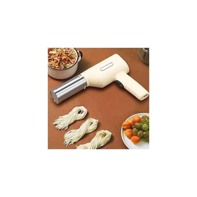 RAF Handheld Noodle Machine – Model R.3101 | Cordless, USB Rechargeable, 5 Pasta Molds | 200g in 20 Sec