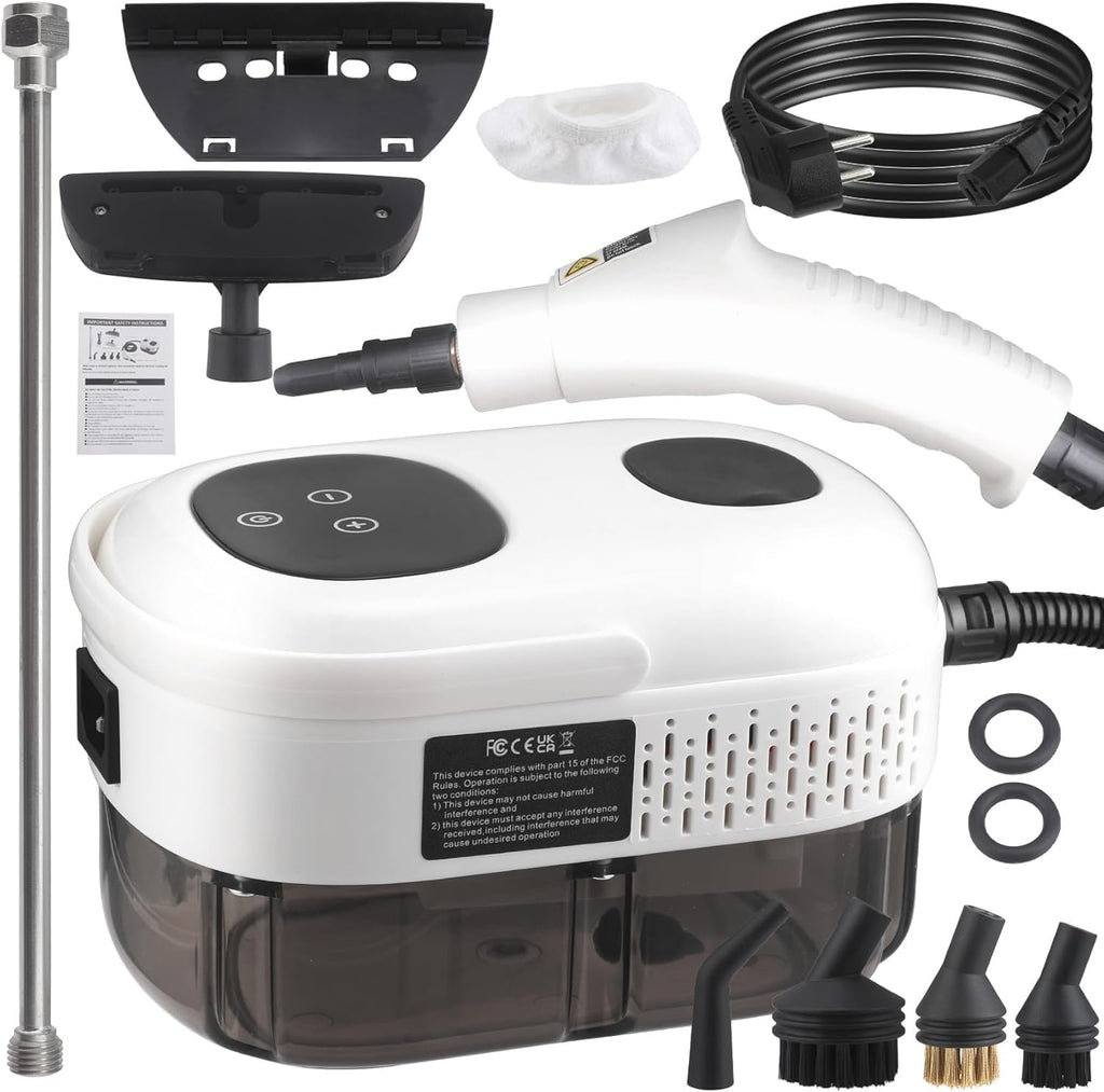 2500W Handheld Steam Cleaner | 15-Second Heat-Up, 1100ml Tank