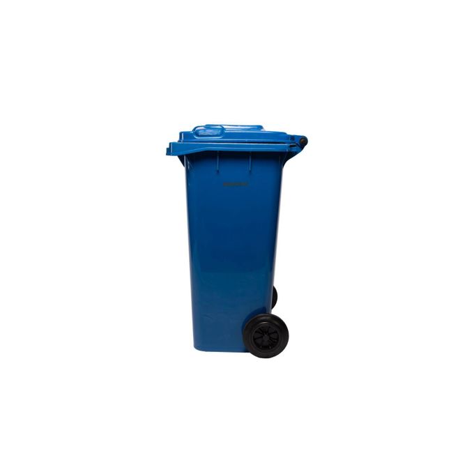 Heavy Duty 120L Plastic Dustbin with Wheels, Manual-Lift Lid