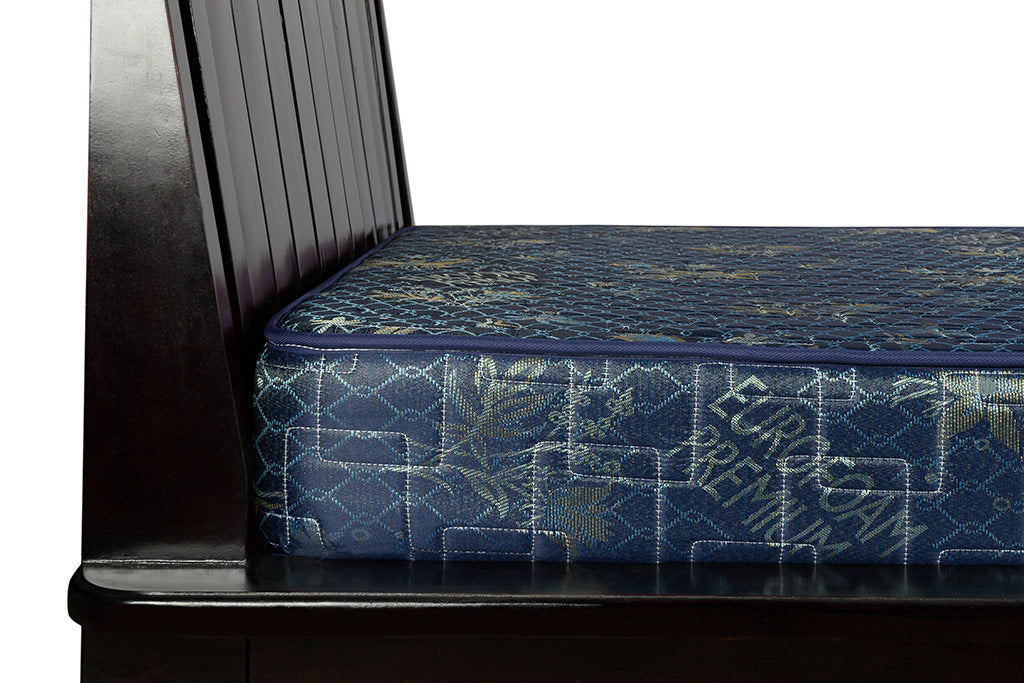 Euro foam High Density Quilted Mattress Blue Green - 6x6ft 6-Inch, 25 Density Foam with Premium Jacquard Fabric, Quilted & Tape Edge
