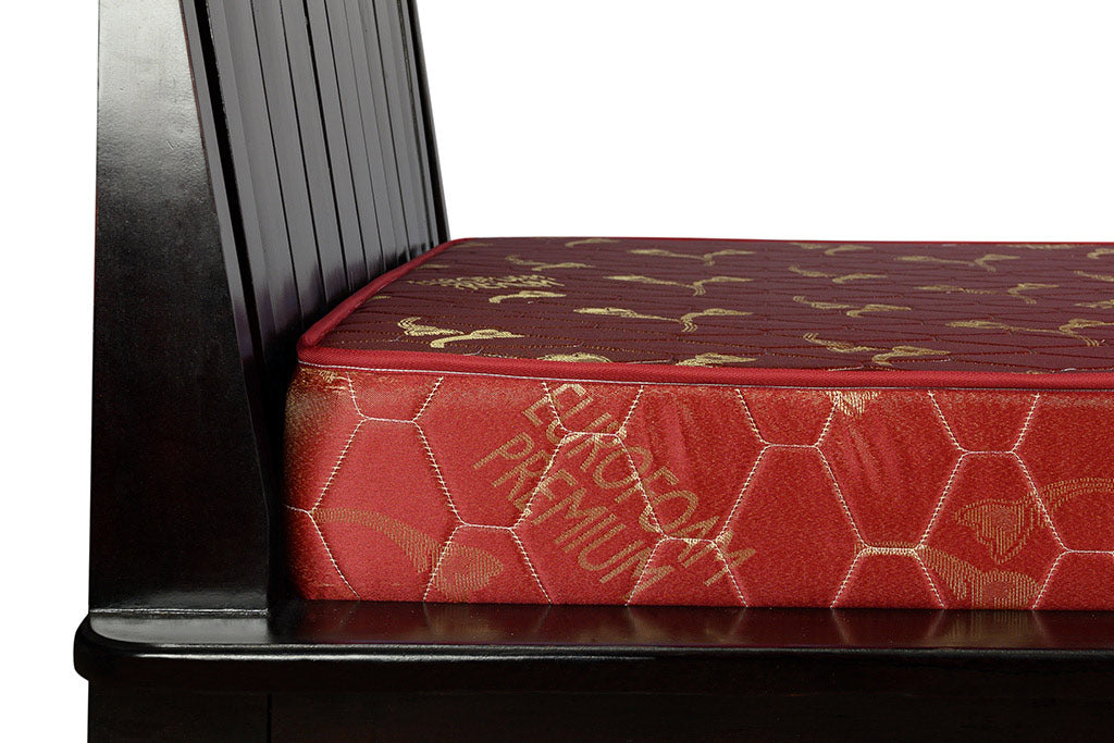 Euro foam High Density Quilted Mattress Chocolate Flower - 4x6ft 6-Inch, 25 Density Foam with Premium Jacquard Fabric, Quilted & Tape Edge
