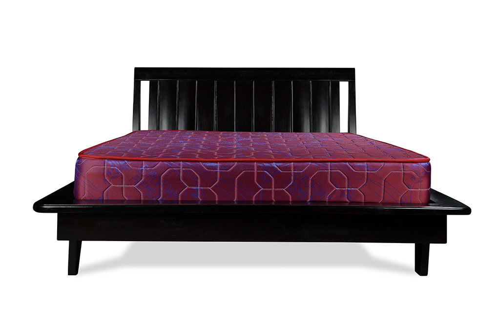 Euro foam High Density Quilted Mattress Purple with Blue Flower - 5x6ft 6-Inch, 25 Density Foam with Premium Jacquard Fabric