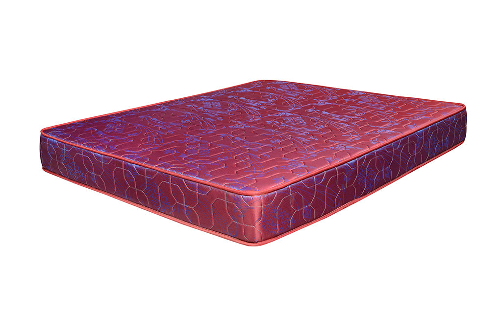 Euro foam High Density Quilted Mattress Purple with Blue Flower - 5x6ft 6-Inch, 25 Density Foam with Premium Jacquard Fabric