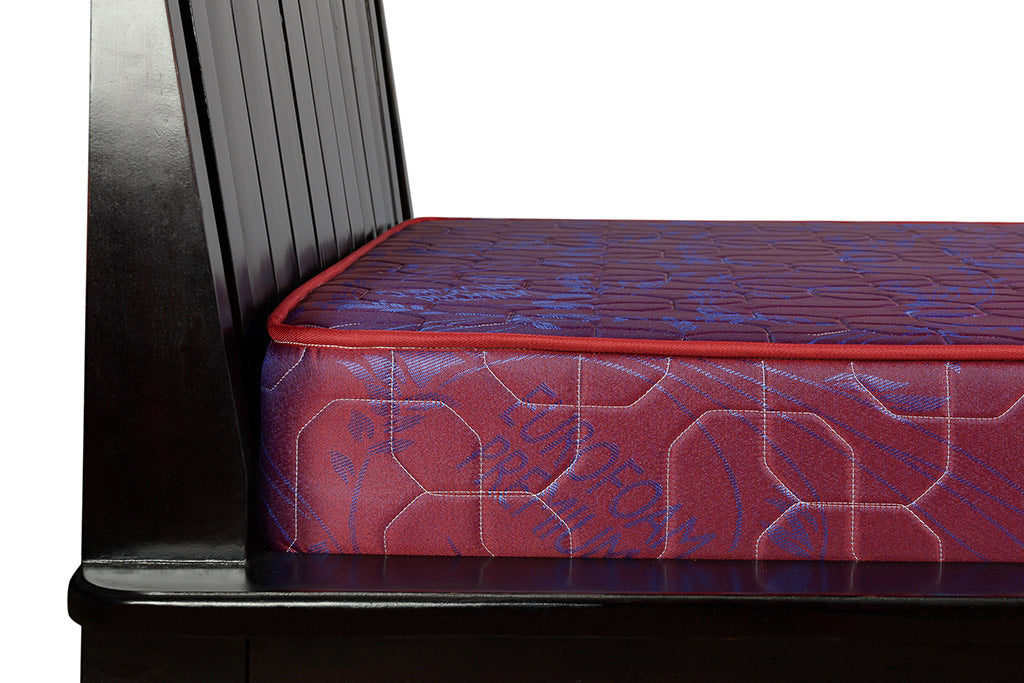 Euro foam High Density Quilted Mattress Purple with Blue Flower - 5x6ft 6-Inch, 25 Density Foam with Premium Jacquard Fabric