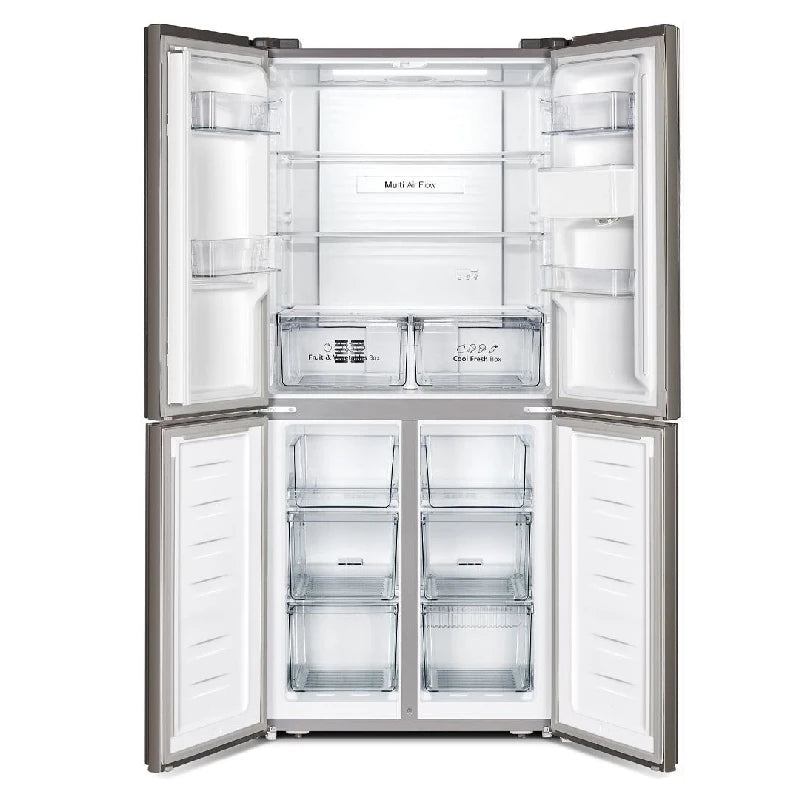 Hisense 610L 4-Door Fridge | No Frost & Water Dispenser | Silver Hisense 610L 4-Door Fridge | No Frost & Water Dispenser | Silver