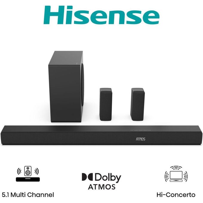 Hisense AX5100Q 5 1 Soundbar 580W With Wireless Subwoofer Rear hisense-ax5100q-5-1-soundbar-580w-with-wireless-subwoofer-rear