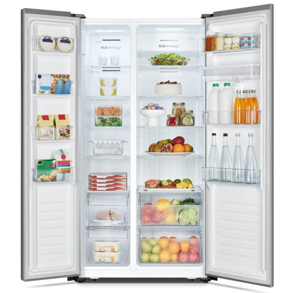 Hisense 560L Fridge; RC-56WS4S2 Side By Side Door Frost Free Refrigerator – Silver (3YRs WRTY)