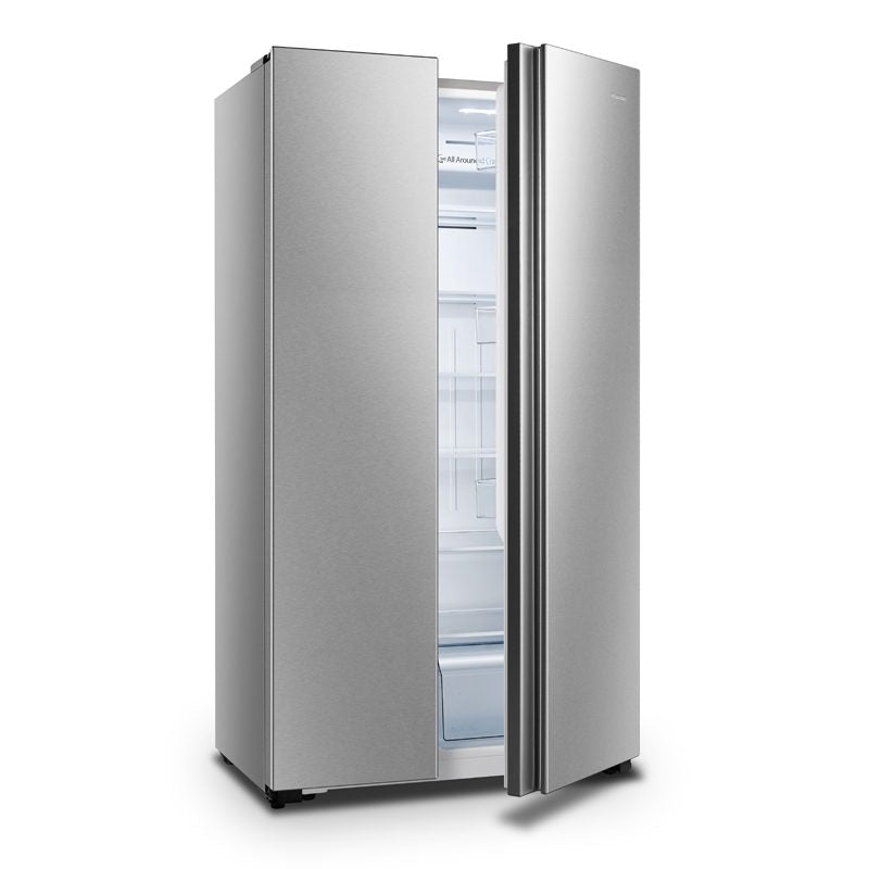 Hisense 560L Fridge; RC-56WS4S2 Side By Side Door Frost Free Refrigerator – Silver (3YRs WRTY)