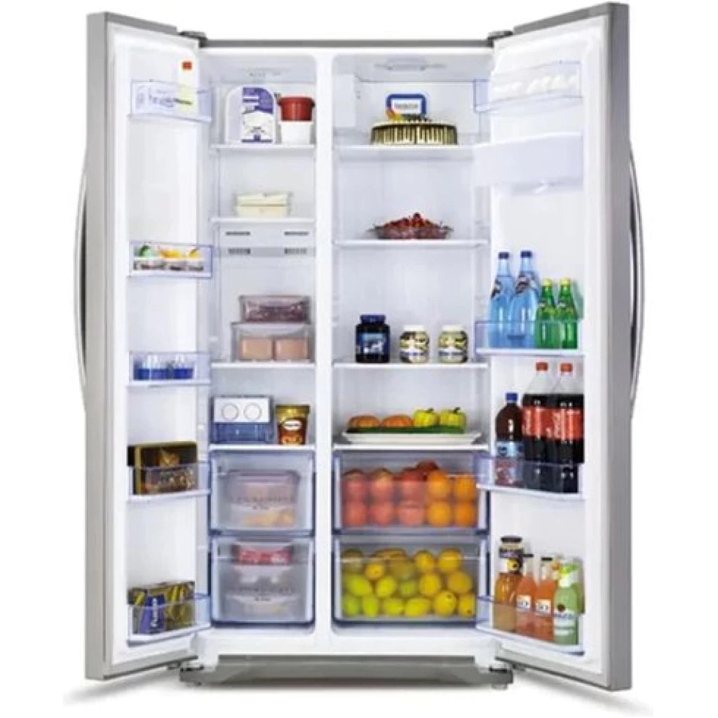 Hisense 560L Fridge; RC-56WS4S2 Side By Side Door Frost Free Refrigerator – Silver (3YRs WRTY)