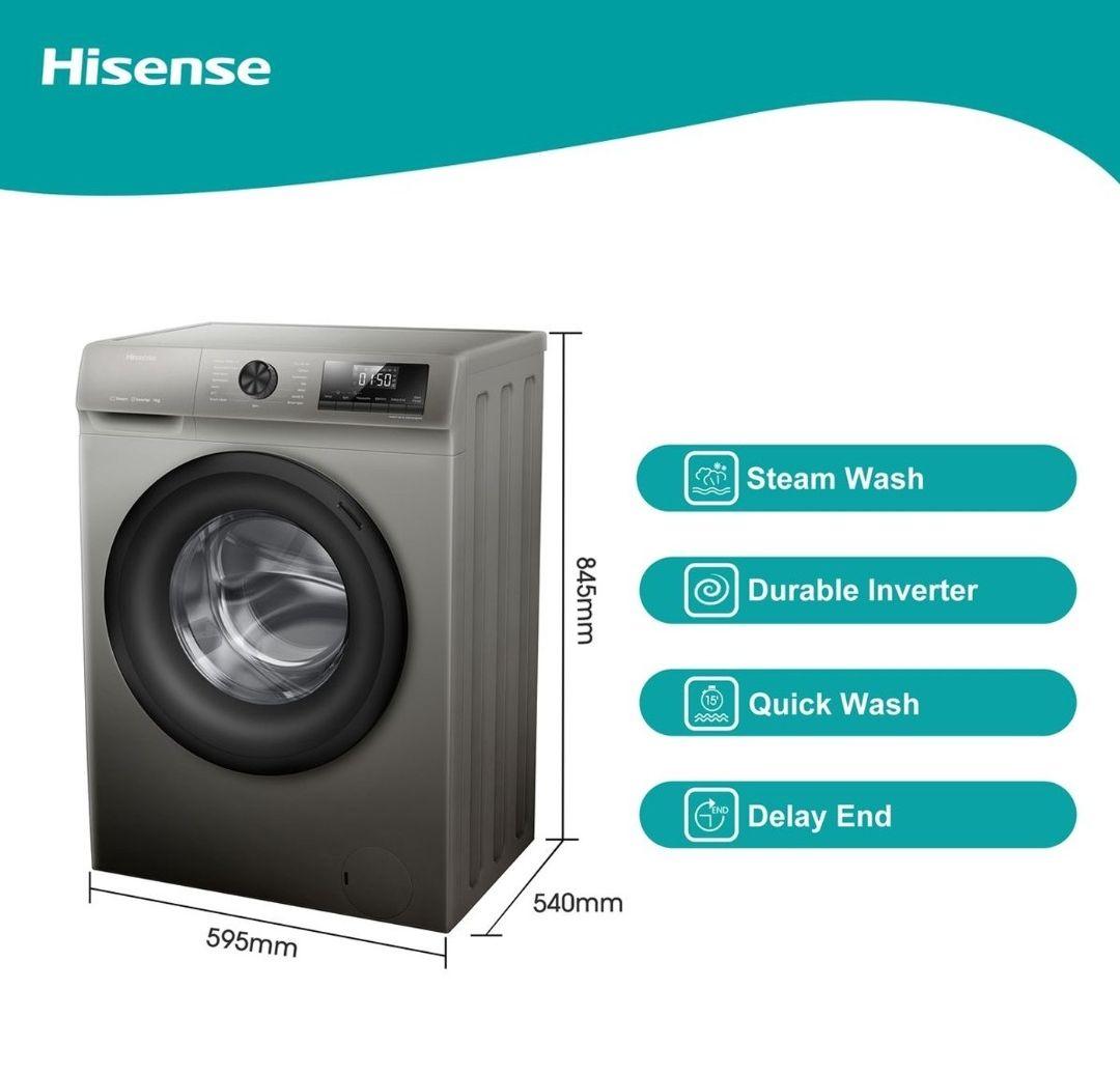 Hisense 9kg Front Load Washing Machine | WFQP9012VMT – Effortless Laundry with Advanced Features - LIFE STORES UGANDA