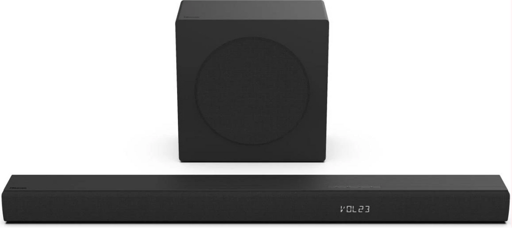 Hisense HS3100 3.1 Channel Soundbar with Wireless Subwoofer - 480W (Dolby Digital Plus, DTS Virtual:X, Bluetooth 5.3, HDMI ARC)