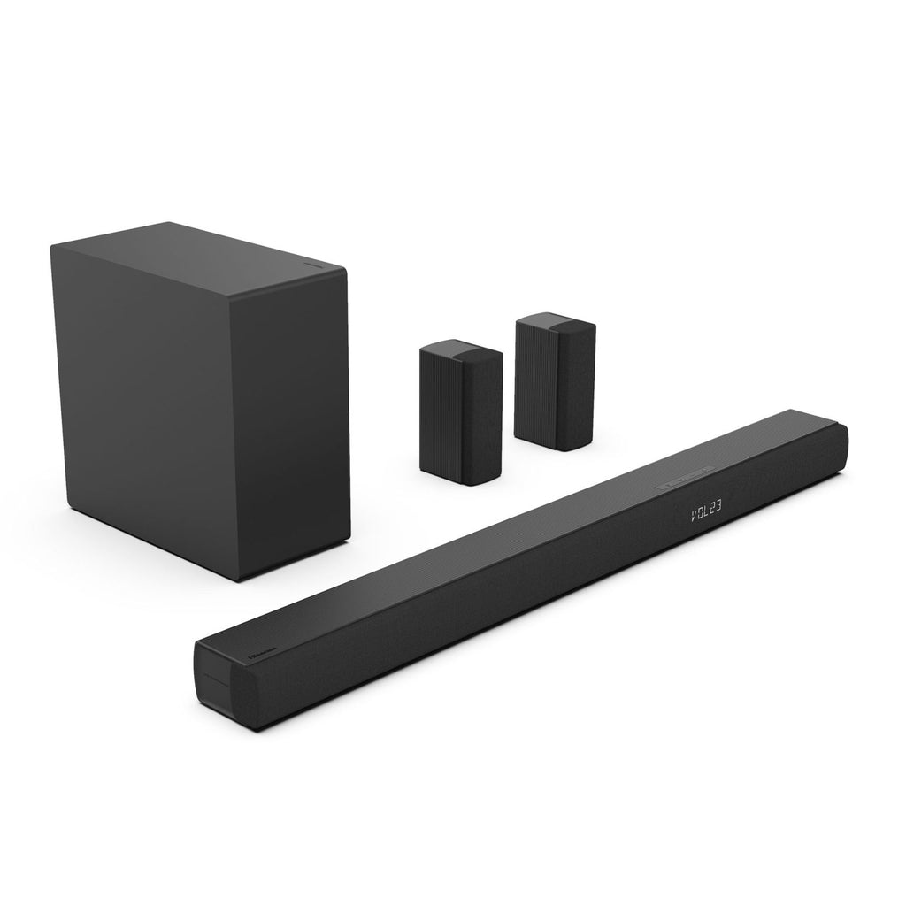 Hisense HS5100 5.1 Channel Soundbar with Wireless Subwoofer & Rear Speakers - 540W (Dolby Digital Plus, DTS Virtual:X, Bluetooth 5.3)