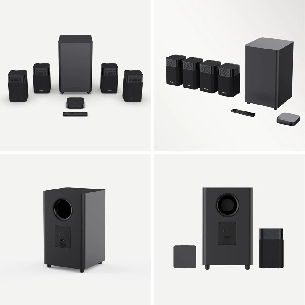 Hisense HT Saturn 4.1.2 Channel Soundbar with Wireless Subwoofer - 720W (Dolby Atmos, DTS:X, Tuned by Devialet, Bluetooth 5.3)