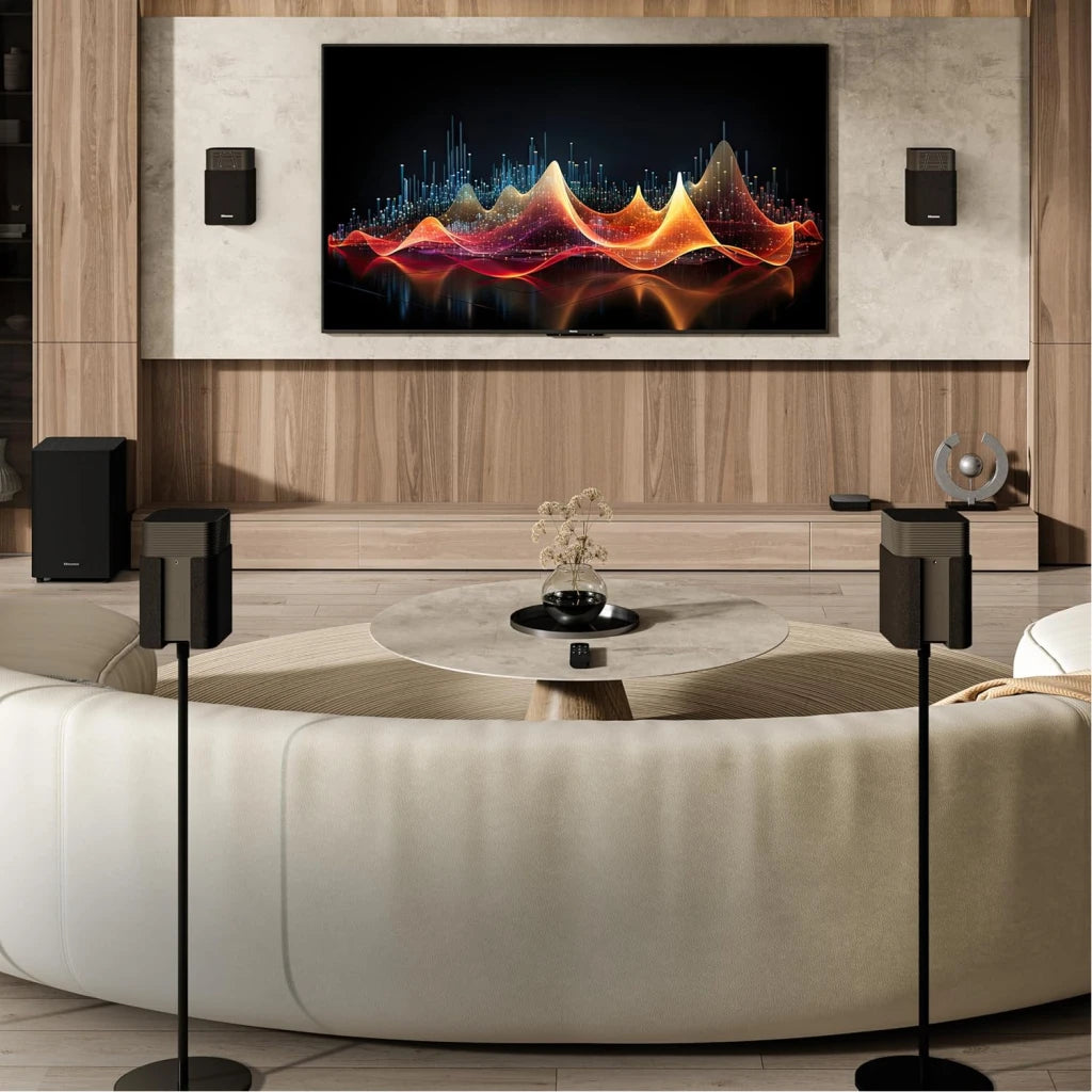 Hisense HT Saturn 4.1.2 Channel Soundbar with Wireless Subwoofer - 720W (Dolby Atmos, DTS:X, Tuned by Devialet, Bluetooth 5.3)