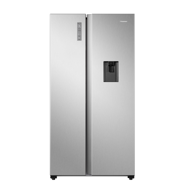 Hisense 750Litres Side By Side Refrigerator with Dispenser RC-75WS4SB1, Auto Defrost, Inverter Compressor – Silver (3YRs WRTY)