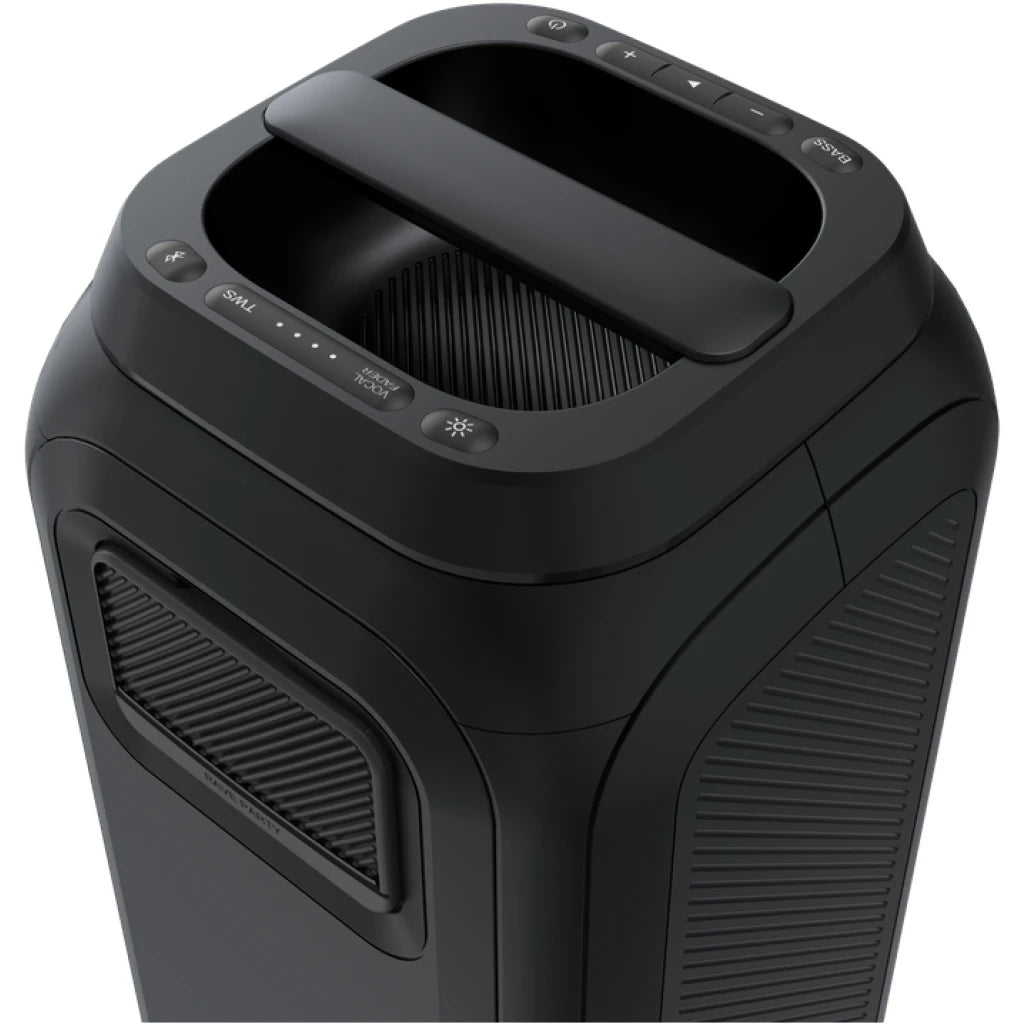 Hisense Party Rocker 160 Portable Bluetooth Speaker with Dynamic LED Lights - 160W (TWS Pair Play, Karaoke Mode, IPX4, Black)